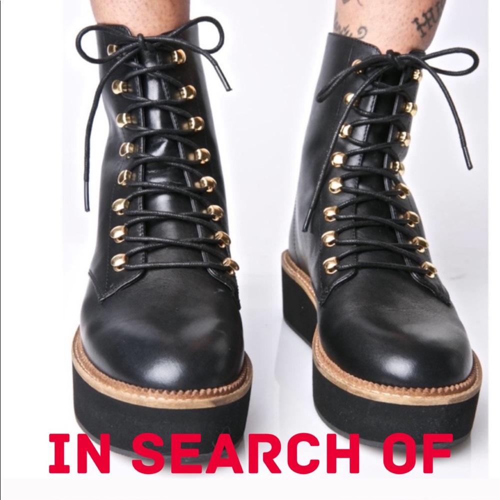 In Search of Shelly’s London lace up combat boots